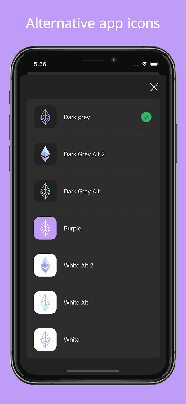 ETH Alerts - Alternative app icons